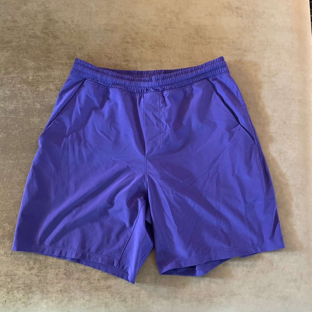 lululemon athletica Pace Breaker 7” Purple Athletic Shorts, men’s medium